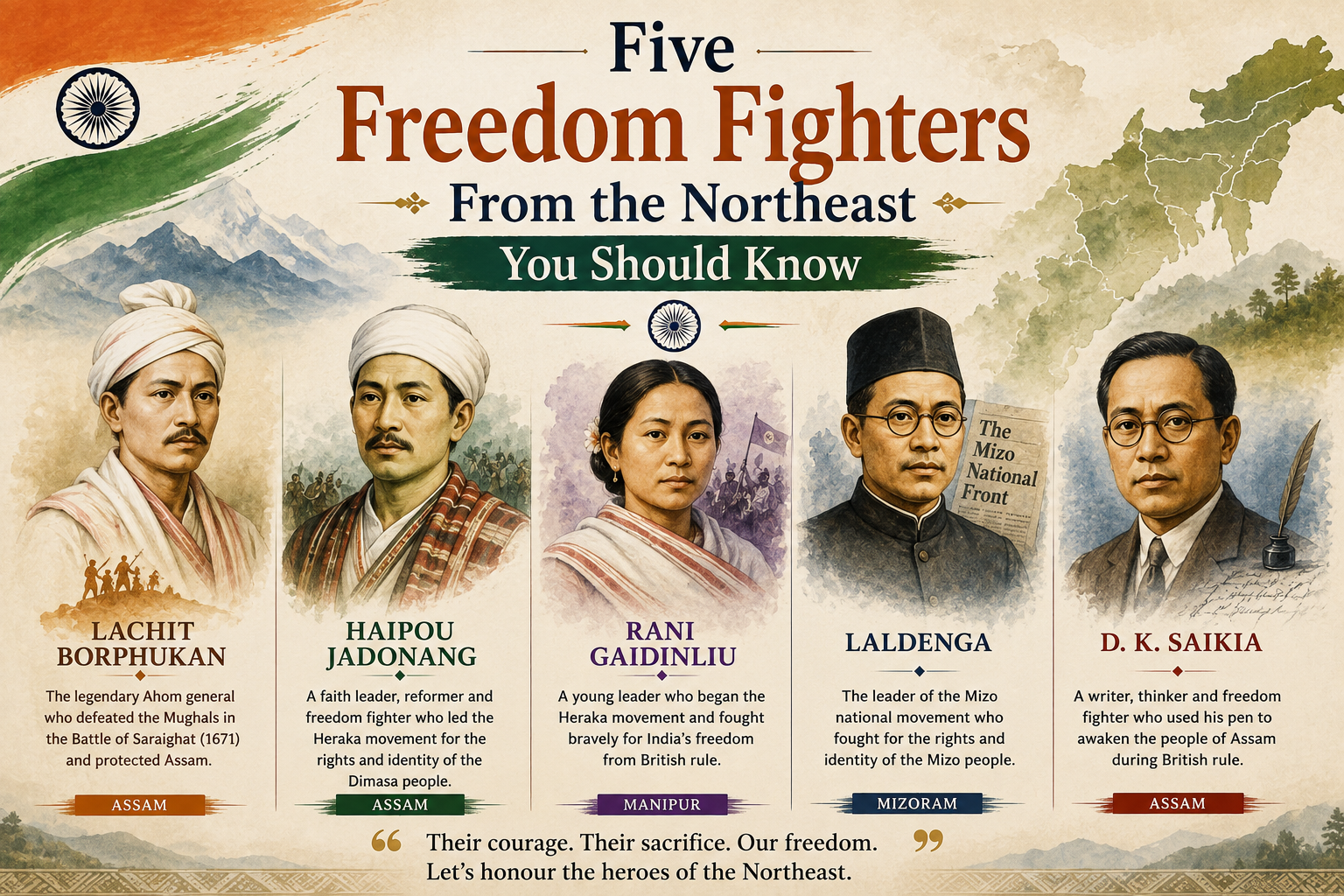 Five Freedom Fighters From the Northeast You Should Know